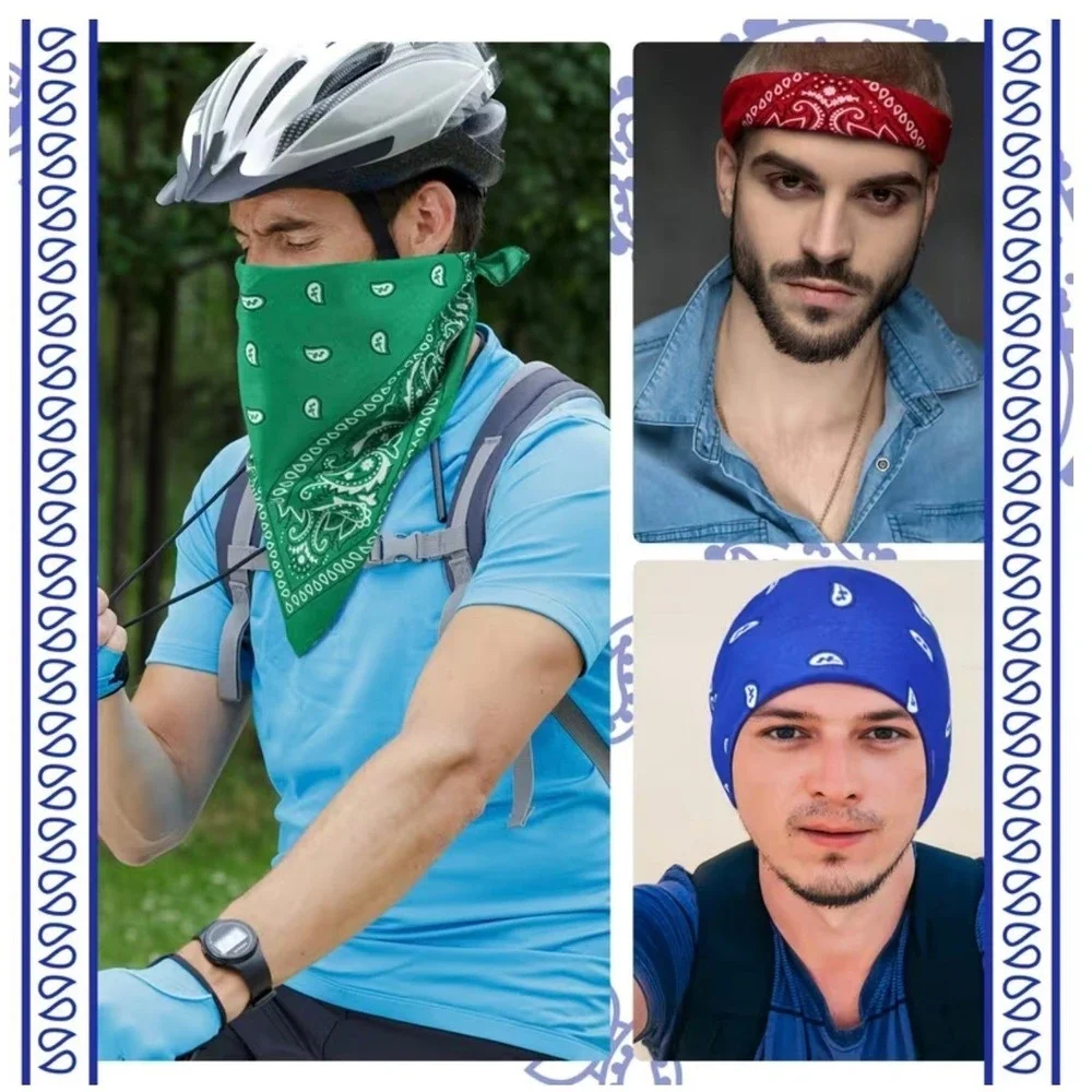 Paisley Bandana Scarf Head Wrap Face Covering 22